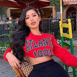 Atlanta Cropped Sweatshirt - Red